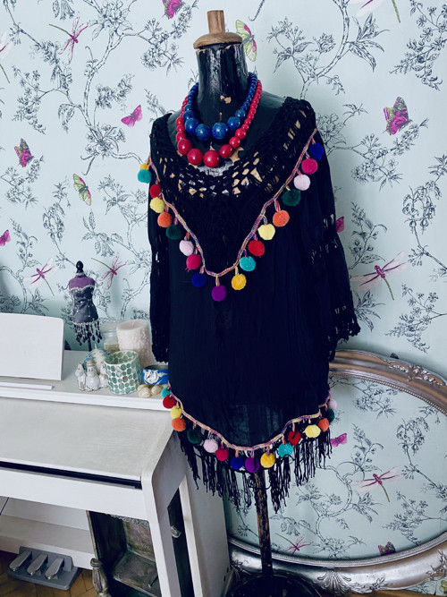 Tunika boho s bambulkama — foto 2