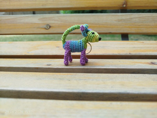 Handmade Amigurumi Cat Keychain 2" — foto 3