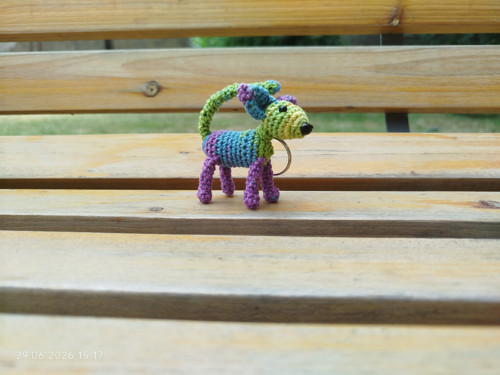 Handmade Amigurumi Cat Keychain 2" — foto 4