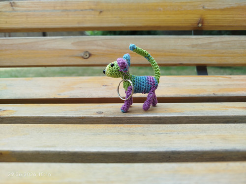 Handmade Amigurumi Cat Keychain 2" — foto 2