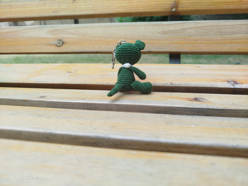 Handmade Amigurumi Cat Keychain 2,4" — foto 5