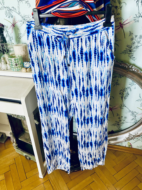 Kalhoty boho modrobílé — foto 2