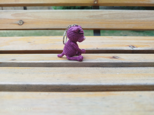 Handmade Amigurumi Cat Keychain 2,4" — foto 3
