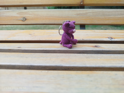 Handmade Amigurumi Cat Keychain 2,4" — foto 5