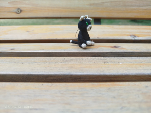 Handmade Amigurumi Cat Keychain 2" — foto 4