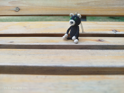 Handmade Amigurumi Cat Keychain 2" — foto 2