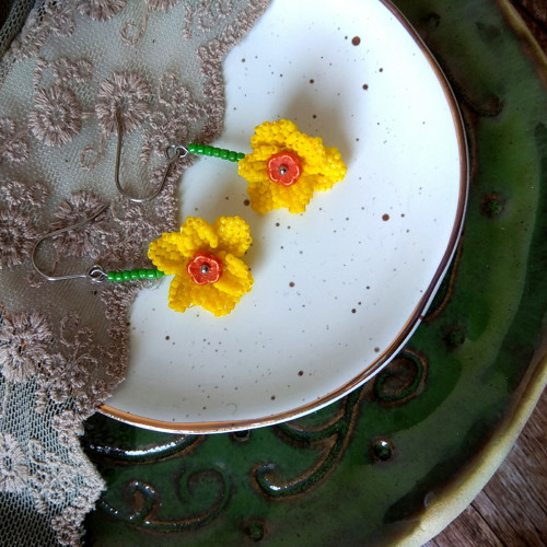 Narcis - náušnice visací — foto 4