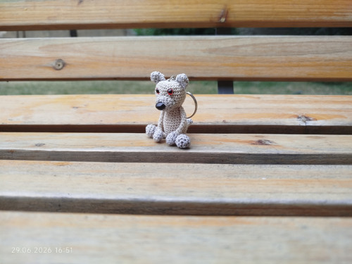 Handmade Amigurumi Cat Keychain 2" — foto 2