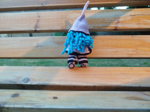 Handmade Amigurumi Witch Doll 3,5" — foto 6