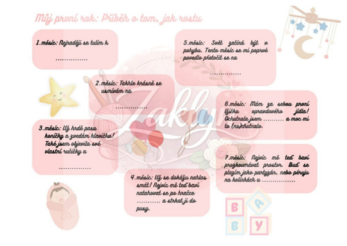 Milníkové karty PDF pro holčičku — foto 4