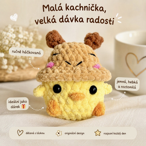 Mačkací kachnička v kloboučku Kapybary — foto 2