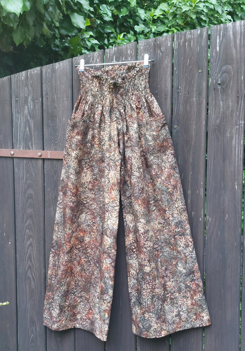 Turecké kalhoty hnědé-bali batik — foto 5