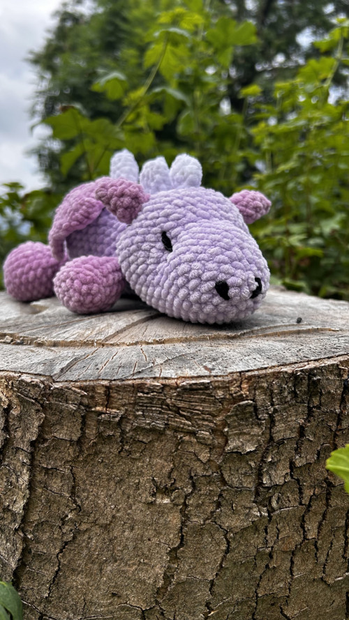 Háčkovaný Drak Marshmallow - fantasy dekorace — foto 3