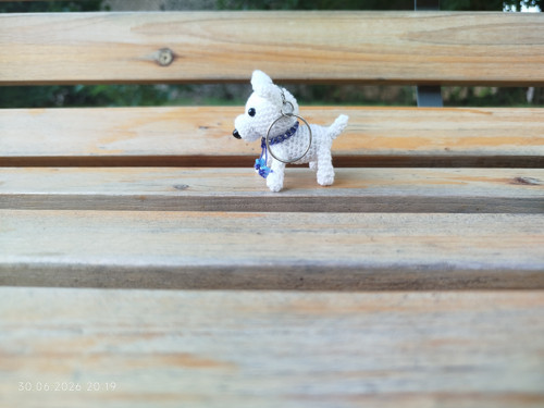 Handmade Amigurumi Dog Keychain 2" — foto 3