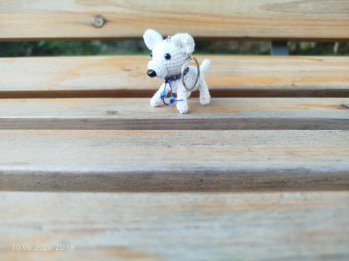 Handmade Amigurumi Dog Keychain 2" — foto 2