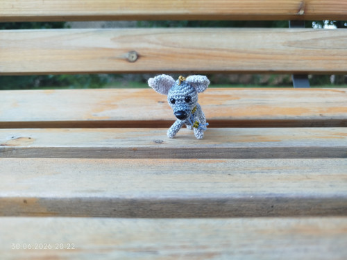 Handmade Amigurumi Dog Keychain 2" — foto 2