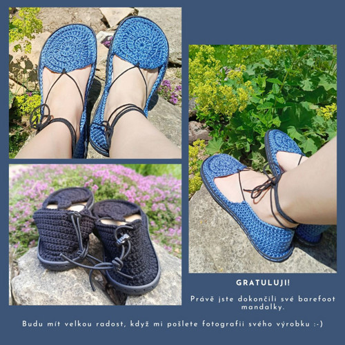 PDF návod – barefoot polobalerínky „Mandalky" — foto 3