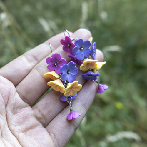 Náušnice - luční kvítí — foto 6