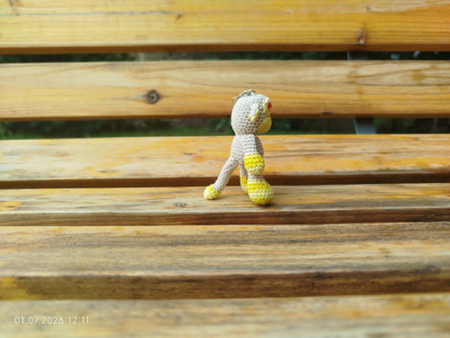 Handmade Amigurumi Monkey Keychain 2" — foto 6
