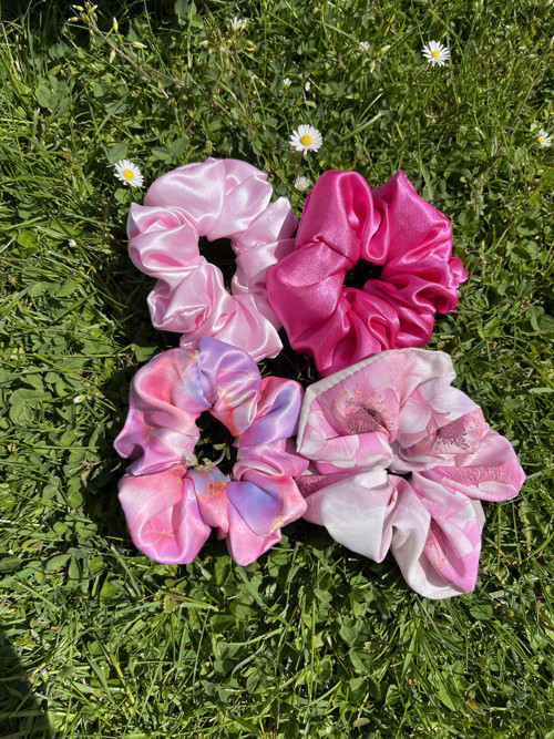 Scrunchies růžový mramor — foto 2