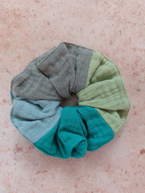 Mušelínová gumička do vlasů scrunchie - MIX — foto 2