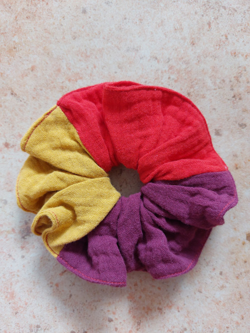 Mušelínová gumička do vlasů scrunchie - MIX — foto 2