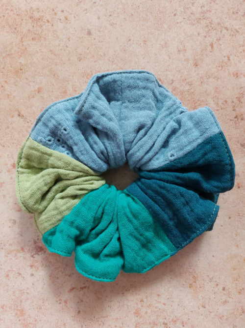 Mušelínová gumička do vlasů scrunchie - MIX — foto 2
