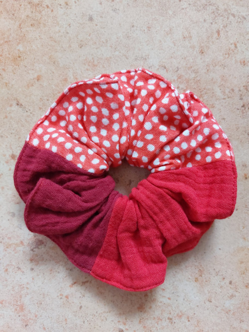 Mušelínová gumička do vlasů scrunchie - MIX — foto 2