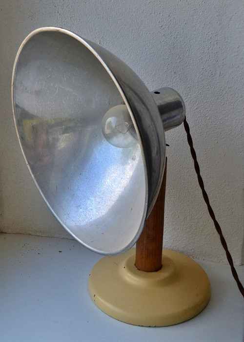 Stolní lampa: Kov a dřevo — foto 5