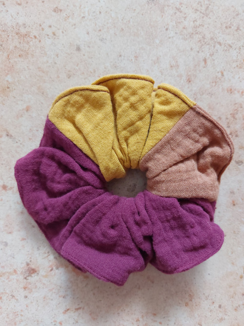 Mušelínová gumička do vlasů scrunchie - MIX — foto 2
