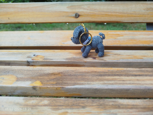 Handmade Amigurumi Dog Keychain 2" — foto 5