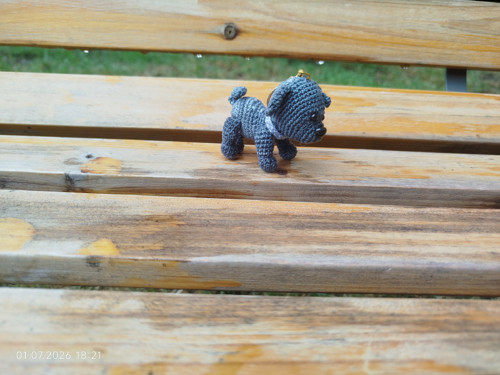 Handmade Amigurumi Dog Keychain 2" — foto 4