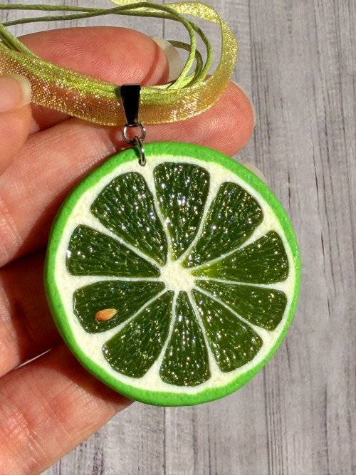 Náhrdelník Plátek limety — foto 4