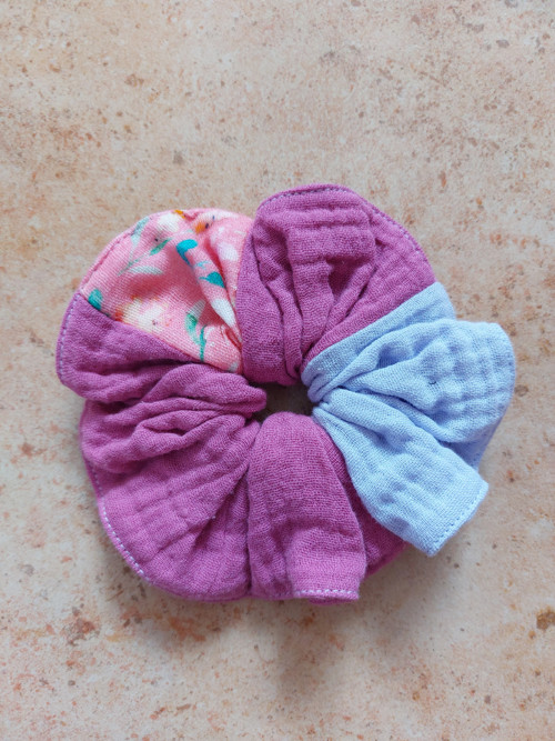 Mušelínová gumička do vlasů scrunchie - MIX — foto 2