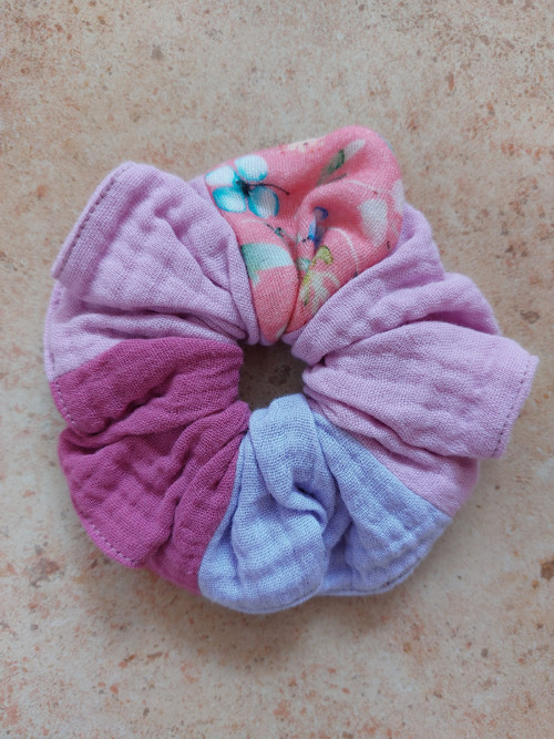 Mušelínová gumička do vlasů scrunchie - MIX — foto 2