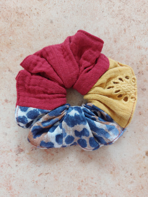 Mušelínová gumička do vlasů scrunchie - MIX — foto 2