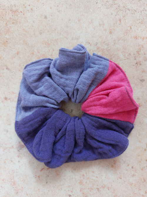 Mušelínová gumička do vlasů scrunchie - MIX — foto 2