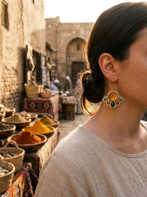 Inspirace z Egypta- náušnice — foto 2