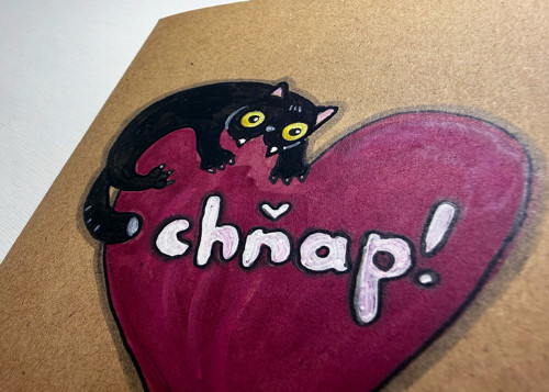 Přání Chňap! s černou kočkou — foto 4