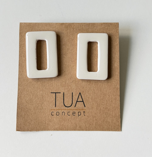 Náušnice Graphic White — foto 4