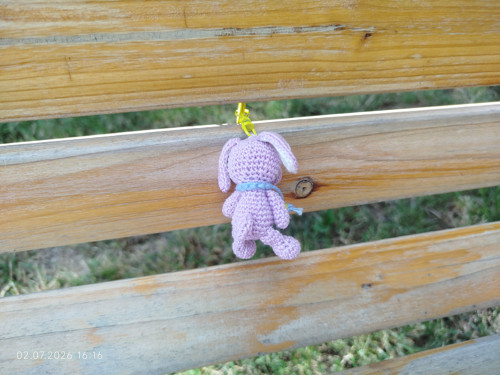 Handmade Amigurumi Dog Keychain 2" — foto 5