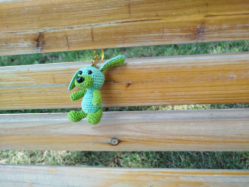 Handmade Amigurumi Dog Keychain 2" — foto 4