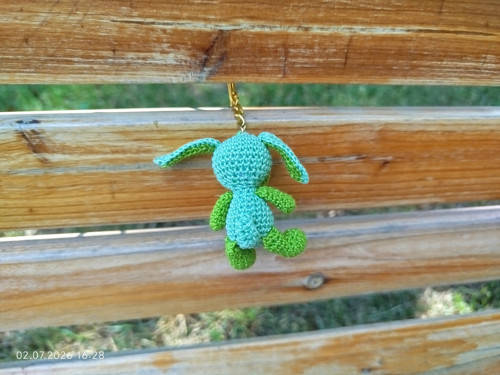 Handmade Amigurumi Dog Keychain 2" — foto 5