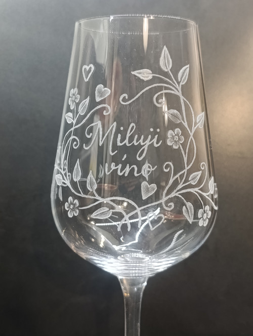 Sklenička Miluji víno — foto 3