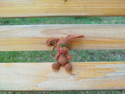 Handmade Amigurumi Dog Keychain 2" — foto 3