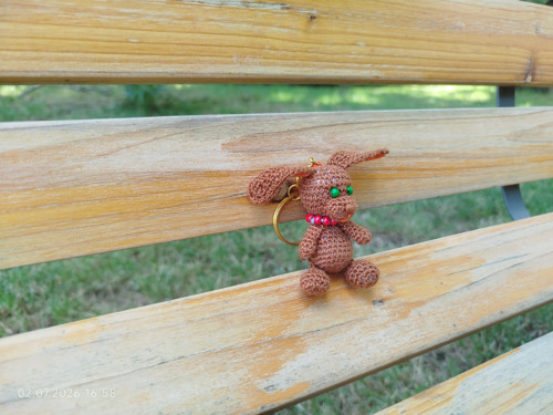Handmade Amigurumi Dog Keychain 2" — foto 4