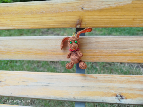 Handmade Amigurumi Dog Keychain 2" — foto 2
