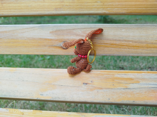 Handmade Amigurumi Dog Keychain 2" — foto 6