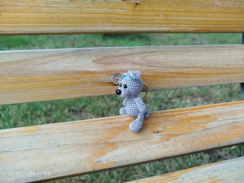 Handmade Amigurumi Dog Keychain 2" — foto 4