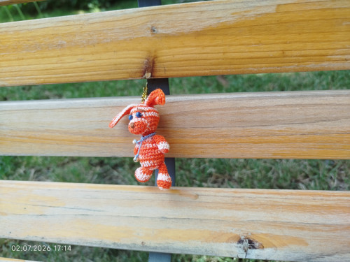 Handmade Amigurumi Dog Keychain 2" — foto 5